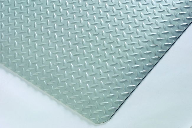 Diamond Foot Mat Plain Grey